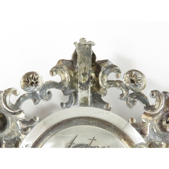 Austro Hungarian 800 Silver Porcelain Brooch Jesus & John the Baptist c1900 - Picture 8 of 10